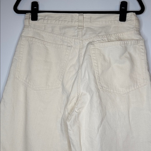 NWT The Wide-Leg Jean in Summer Denim ecru wash tan jeans size 28 - Picture 7 of 9